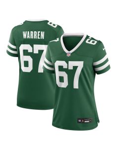 Carter Warren 67 New York Jets Women’s Team Game Jersey – Legacy Green