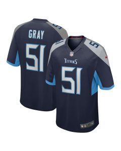 Cedric Gray 51 Tennessee Titans Game Men Jersey – Navy