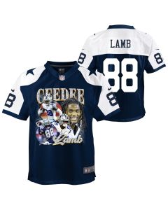 CeeDee Lamb 88 Dallas Cowboys Cee Works Hard Alternate Game YOUTH Jersey