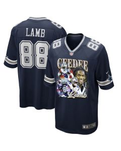 CeeDee Lamb 88 Dallas Cowboys Cee Works Hard Home Game Men Jersey – Navy