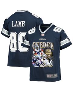 CeeDee Lamb 88 Dallas Cowboys Cee Works Hard Home Game YOUTH Jersey