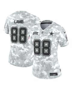 CeeDee Lamb 88 Dallas Cowboys Women’s 2024 Salute to Service Limited Jersey – Arctic Camo
