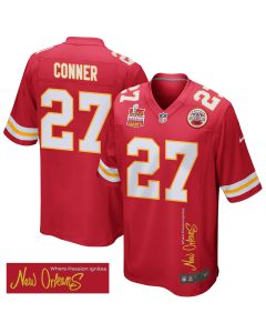Chamarri Conner 27 Kansas City Chiefs Super Bowl LIX Champions Patch ‘New Orleans – Where Passion Ignites’ EMBROIDERED Game Men Jersey – Red