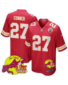Chamarri Conner 27 Kansas City Chiefs Super Bowl LIX New Orleans Patch Game Men Jersey – Red