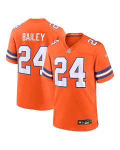 Champ Bailey 24 Denver Broncos Mile High Collection 1977 Throwback Retired Player Game Men Jersey – Orange