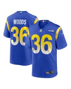 Charles Woods 36 Los Angeles Rams Game Men Jersey – Royal