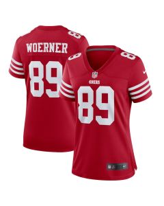 Charlie Woerner 89 San Francisco 49ers Women Game Jersey – Scarlet