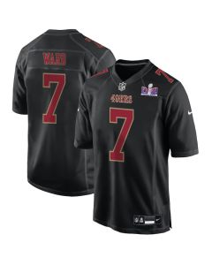 Charvarius Ward 7 San Francisco 49ers Super Bowl LVIII Patch Fashion Game Men Jersey – Carbon Black