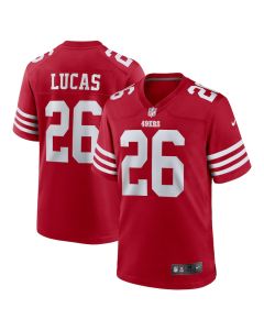 Chase Lucas 26 San Francisco 49ers Team Game Men Jersey – Scarlet