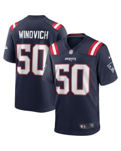 Chase Winovich 50 New England Patriots Men Game Jersey – Navy