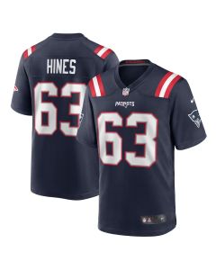Chasen Hines 63 New England Patriots Game Men Jersey – Navy