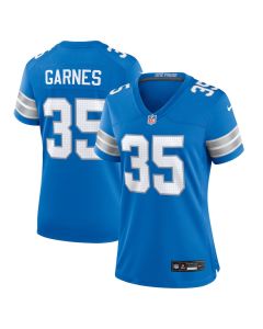 Chelen Garnes 35 Detroit Lions Women’s Game Jersey – Blue