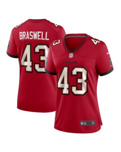 Chris Braswell 43 Tampa Bay Buccaneers Women’s Game Jersey – Red