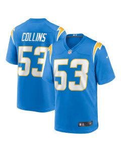 Chris Collins 53 Los Angeles Chargers Team Game Men Jersey – Powder Blue