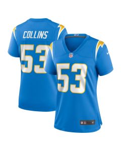 Chris Collins 53 Los Angeles Chargers Women’s Game Jersey – Powder Blue