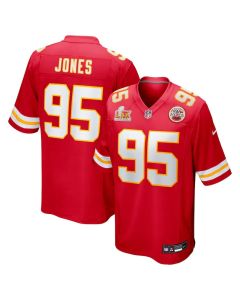 Chris Jones 95 Kansas City Chiefs Super Bowl LIX Game Jersey – Red
