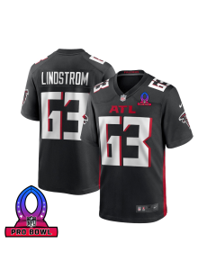 Chris Lindstrom 63 Atlanta Falcons 2025 Pro Bowl Patch Game Men Jersey – Black