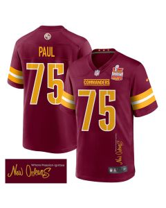 Chris Paul 75 Washington Commanders Super Bowl LIX Champions Patch ‘New Orleans – Where Passion Ignites’ EMBROIDERED Game Men Jersey – Burgundy
