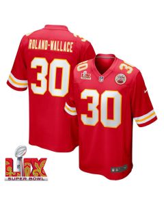 Chris Roland-Wallace #30 Kansas City Chiefs Super Bowl LIX Jersey – Men’s – Red