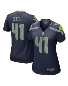 Chris Stoll 41 Seattle Seahawks Women’s Team Game Jersey – College Navy