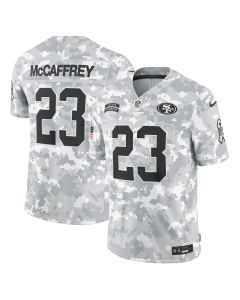 Christian McCaffrey 23 San Francisco 49ers 2024 Salute to Service Limited Men Jersey – Arctic Camo