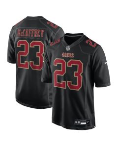 Christian McCaffrey 23 San Francisco 49ers Fashion Game Men Jersey – Carbon Black