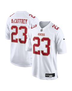 Christian McCaffrey 23 San Francisco 49ers Fashion Game Men Jersey – Tundra White