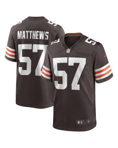 Clay Matthews 57 Cleveland Browns Men Game Retired Jersey – Brown