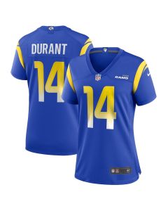 Cobie Durant 14 Los Angeles Rams Women’s Game Jersey – Royal