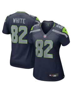 Cody White 82 Seattle Seahawks Game Women Jersey – College Navy