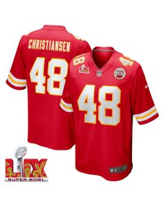 Cole Christiansen #48 Kansas City Chiefs Super Bowl LIX Jersey – Men’s – Red