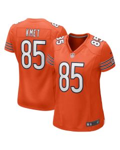 Cole Kmet 85 Chicago Bears Women Alternate Game Jersey – Orange