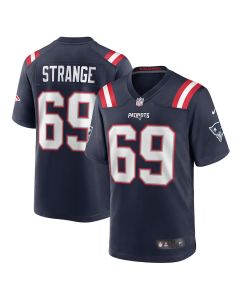 Cole Strange 69 New England Patriots Men Game Jersey – Navy