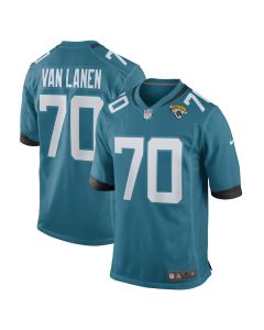 Cole Van Lanen 70 Jacksonville Jaguars Men Game Jersey – Teal