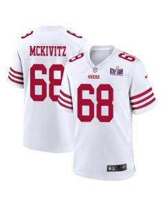 Colton McKivitz 68 San Francisco 49ers Super Bowl LVIII Patch Game Men Jersey – White