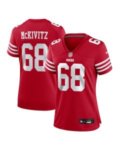 Colton McKivitz 68 San Francisco 49ers Women’s Game Jersey – Scarlet