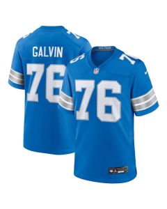 Connor Galvin 76 Detroit Lions Team Game Men Jersey – Blue