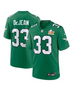 Cooper DeJean 33 Philadelphia Eagles Super Bowl LIX 2nd Alternate Game Jersey – Kelly Green