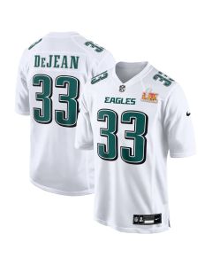 Cooper DeJean 33 Philadelphia Eagles Super Bowl LIX Fashion Game Jersey – Tundra White