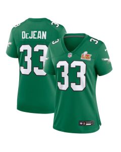 Cooper DeJean 33 Philadelphia Eagles Women’s Super Bowl LIX 2nd Alternate Game Jersey – Kelly Green