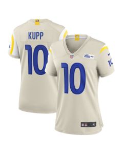 Cooper Kupp 10 Los Angeles Rams Women Game Jersey – Bone