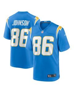 Cornelius Johnson 86 Los Angeles Chargers Team Game Men Jersey – Powder Blue