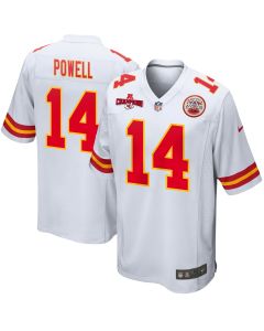 Cornell Powell 14 Kansas City Chiefs AFC Champions Patch Game Men Jersey – White