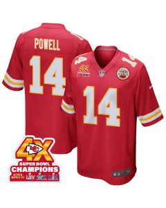 Cornell Powell 14 Kansas City Chiefs Super Bowl LVIII Champions 4X Game Men Jersey – Red