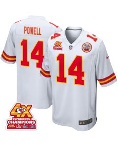 Cornell Powell 14 Kansas City Chiefs Super Bowl LVIII Champions 4X Game Men Jersey – White