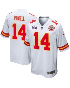 Cornell Powell 14 Kansas City Chiefs Super Bowl LVIII Patch Game Men Jersey – White