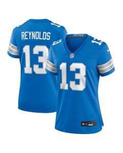 Craig Reynolds 13 Detroit Lions Women’s Team Game Jersey – Blue