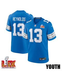 Craig Reynolds #13 Detroit Lions Super Bowl LIX YOUTH Jersey – Blue