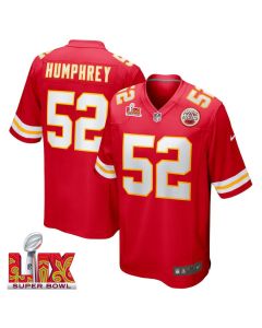 Creed Humphrey #52 Kansas City Chiefs Super Bowl LIX Jersey – Men’s – Red
