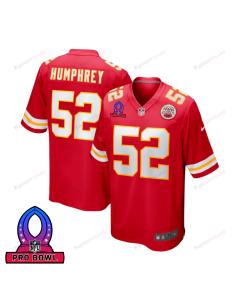 Creed Humphrey 52 Kansas City Chiefs 2025 Pro Bowl Patch Game Men Jersey – Red